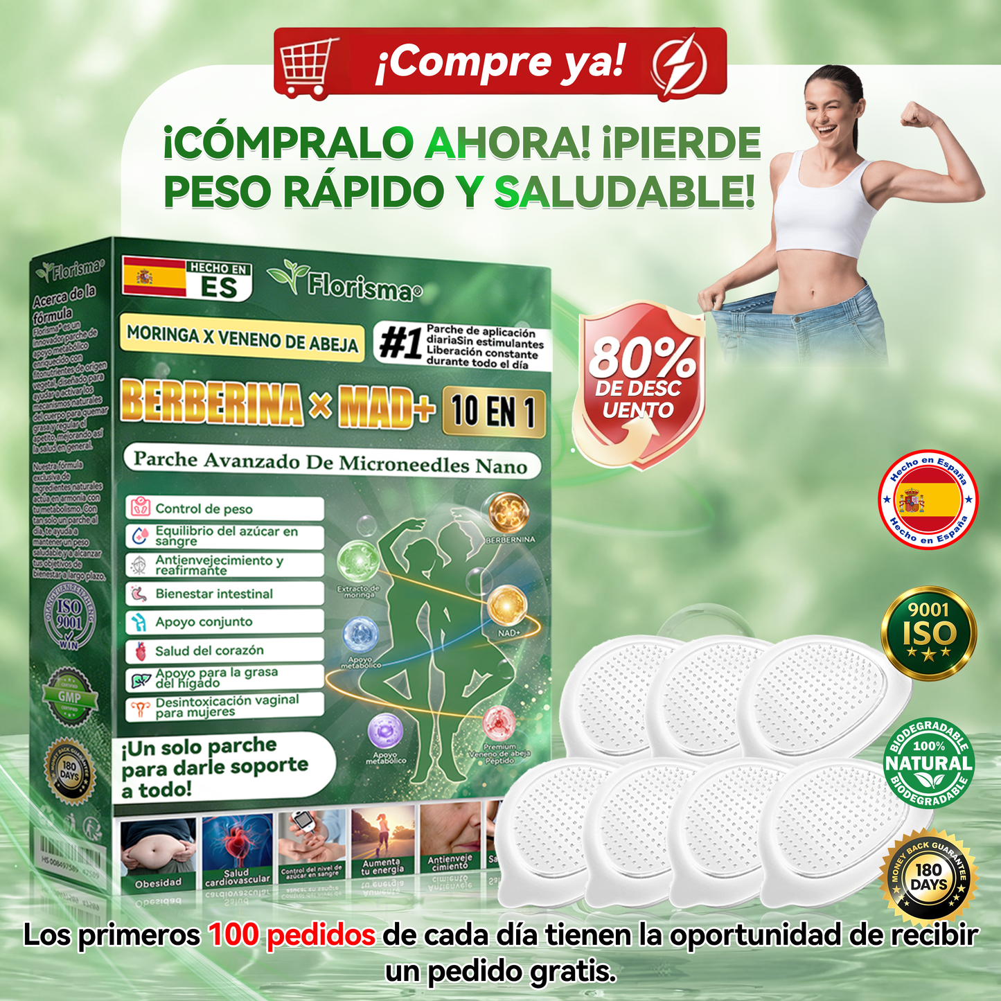 𝑇𝑖𝑒𝑛𝑑𝑎 𝑜𝑓𝑖𝑐𝑖𝑎𝑙 𝑑𝑒 𝐸𝑠𝑝𝑎ñ𝑎 🇪🇸  | 🧑‍⚕️🍉 𝐅𝐥𝐨𝐫𝐢𝐬𝐦𝐚® 𝑴𝒐𝒓𝒊𝒏𝒈𝒂 𝑩𝒆𝒓𝒃𝒆𝒓𝒊𝒏𝒂 10 𝑬𝒏 1 𝑷𝒂𝒓𝒄𝒉𝒆 𝑨𝒗𝒂𝒏𝒛𝒂𝒅𝒐 𝑫𝒆 𝑴𝒊𝒄𝒓𝒐𝒏𝒆𝒆𝒅𝒍𝒆𝒔 𝑵𝒂𝒏𝒐