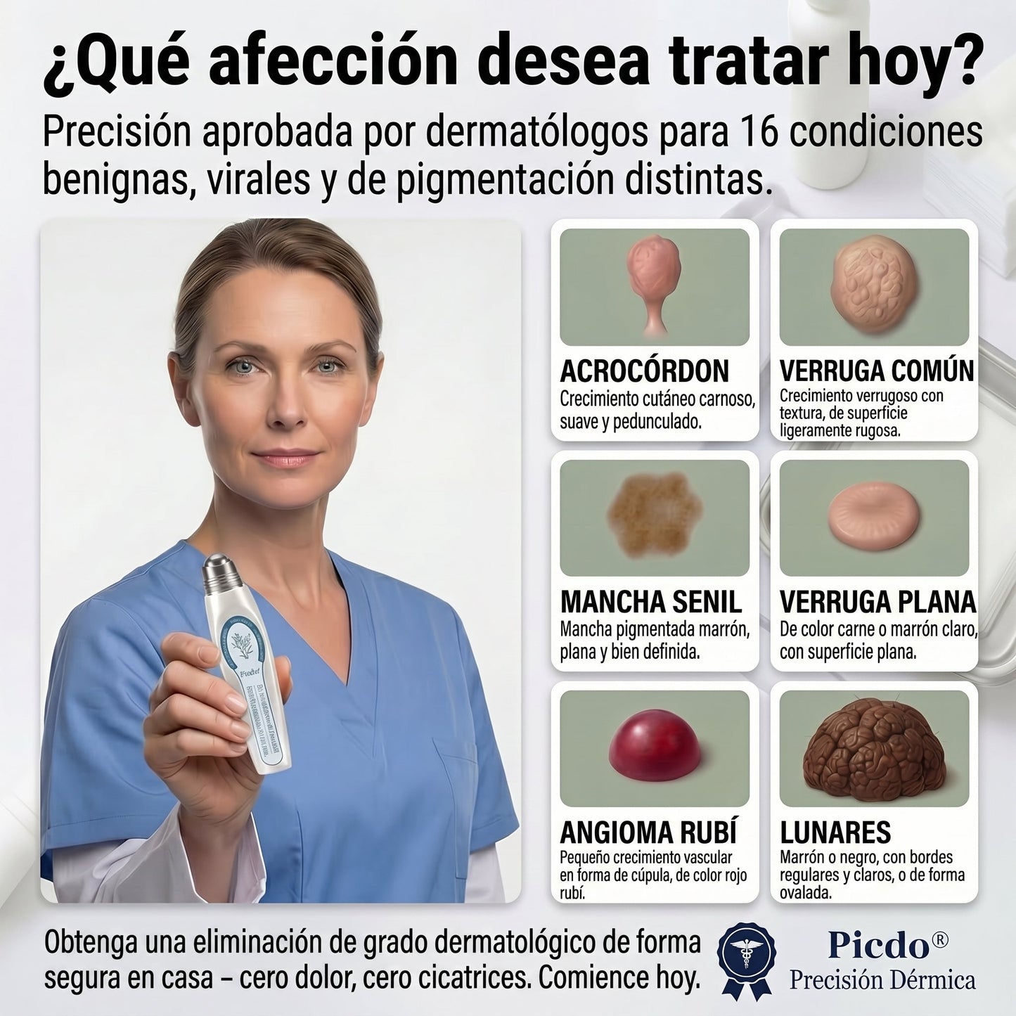 🏥🛒𝐏𝐢𝐜𝐝𝐨®  Borrador de Verrugas y Manchas en 7 Días (𝐀𝐩𝐥𝐢𝐜𝐚𝐝𝐨𝐫 𝐫𝐨𝐥𝐥-𝐨𝐧: 𝐬𝐢𝐧 𝐝𝐨𝐥𝐨𝐫 𝐧𝐢 𝐜𝐢𝐜𝐚𝐭𝐫𝐢𝐜𝐞𝐬)